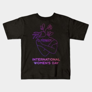 Count Her Inspire Inclusion Women's International Day 2024 Kids T-Shirt